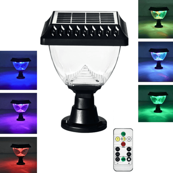 solar led light, gate light, pillar light , post lamp, ground light, multi color light, remote control light, outdoor light, waterproof light, home light, decoration light, wall light,