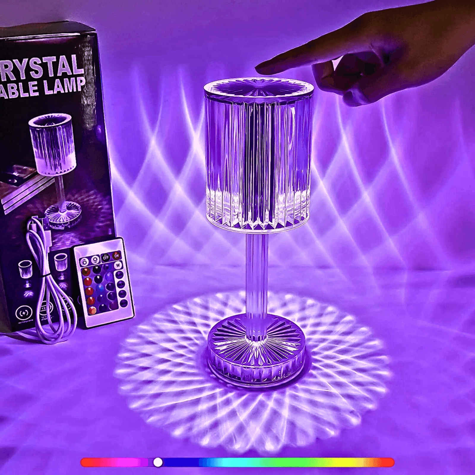 crystal lamp, table lamp. night lamp, study lamp, bedroom light, decoration lamp, gifting light item product, home light, emergency light