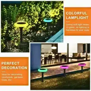 solar led light. disk light, pathway light, garden light, outdoor lamp, waterproof light, multi color light, decoration light, home light
