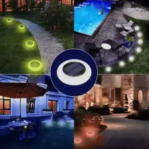 solar led light. disk light, pathway light, garden light, outdoor lamp, waterproof light, multi color light, decoration light, home light